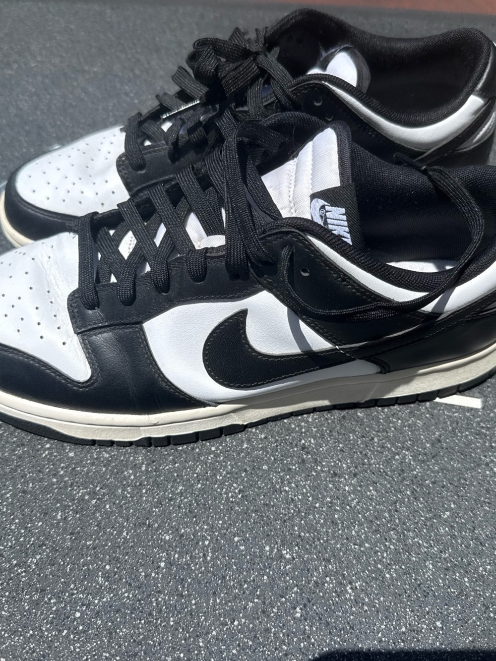 Nike Men’s Black and White Low Top Sneakers — Timeless Swoosh Design